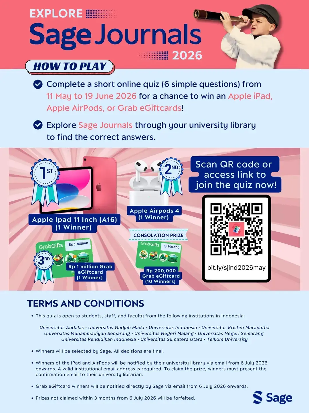 Perpustakaan USU Dukung Explore Sage Journals Gelar Quiz Berhadiah
